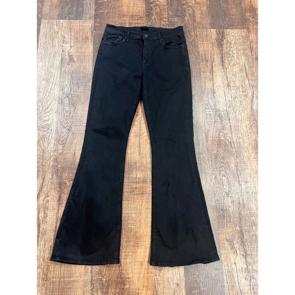 Mother The Weekender Flare Jeans Not Guilty Black Size 29 - Picture 2 of 9